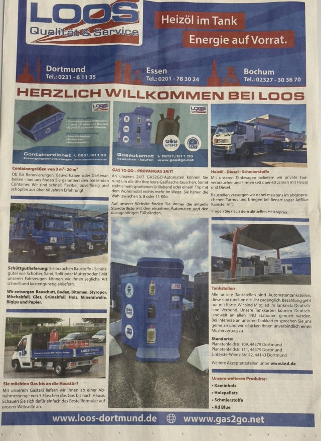 Loos in den Ruhrnachrichten
