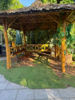 Bambus Pavillon, Gazebo 3,70 x 3,70 m mit Seitenteilen