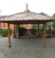 Bambus Pavillon, Gazebo 3,70 x 3,70 m ohne Seitenteile