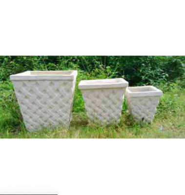 Topfe 3Stk. Flechtmuster (60,50,40cm)